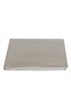 Matouk Roman Hemstitch Linen Flat Sheet In Platinum