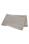 Matouk Roman Hemstitch Linen Flat Sheet In Platinum