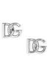 Dolce & Gabbana Dg Stud Earrings In Silver