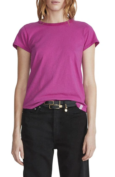 Rag & Bone The Slub Tee In Fuchsia