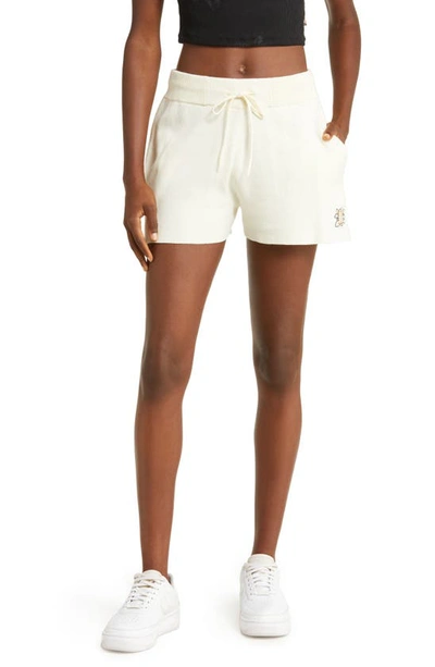 Honor The Gift Cotton Jacquard Drawstring Shorts In Cream