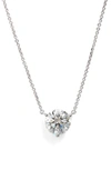 Lightbox 1.5 Carat Lab Created Diamond Solitaire Pendant Necklace In White/ 14k White Gold