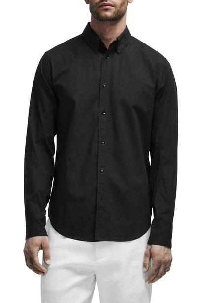 Rag & Bone Icons Zac 365 Slim-fit Cotton-poplin Shirt In Black