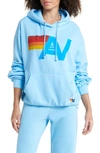 Aviator Nation Relaxed Fit Logo Hoodie In Sky