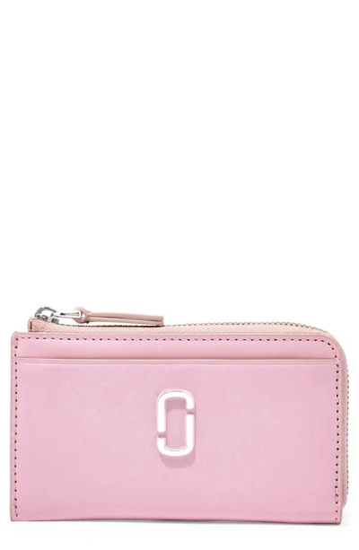 Marc Jacobs The J Marc Top Zip Card Case In Bubblegum