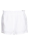 Bed Threads Linen Shorts In White Tones