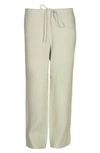 Bed Threads Linen Lounge Pants In Light Green Tones