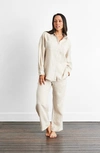 Bed Threads Linen Lounge Pants In Ivory Tones