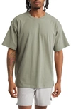 Asrv Oversize Stretch Cotton T-shirt In Sage