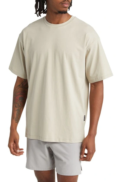 Asrv Cotton Plus Oversized Tee In Sand Smoke