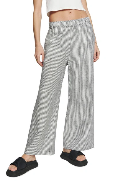 Reformation Ava Stripe Wide Leg Linen Pants In Vineyard