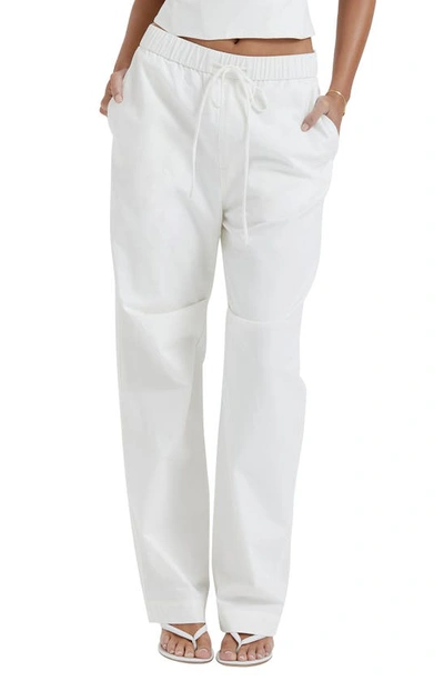 House Of Cb Drawstring Trousers In White