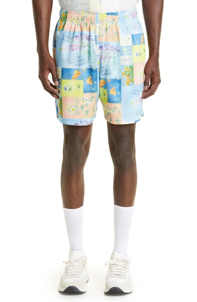 John Elliott Practice Shorts In Super Bloom Grid