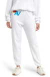 Aviator Nation Logo Jogger Pants In White