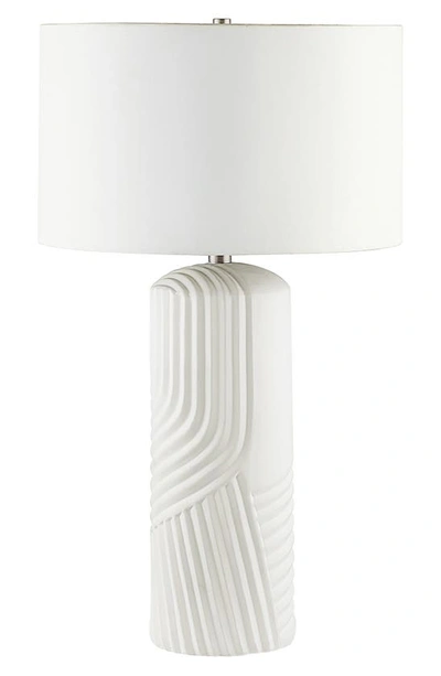Renwil Valerie Ceramic Table Lamp In Matte Off-white