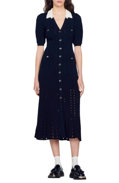 ingrid metallic knit maxi dress Sequin Rib-Knit Maxi Dress – Intrigue main image 0