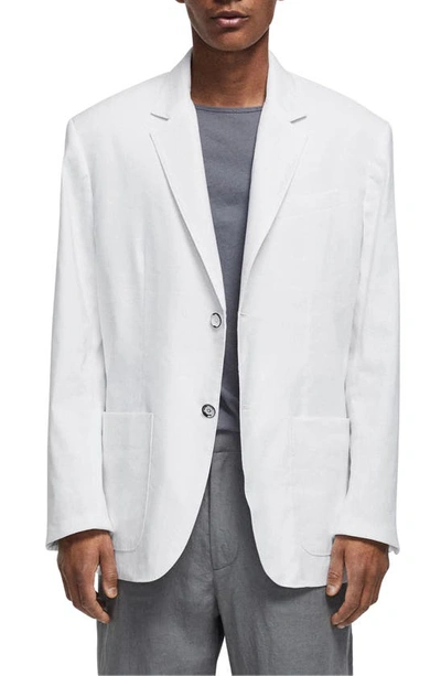 Rag & Bone Men's Shift Linen Blazer In Off White