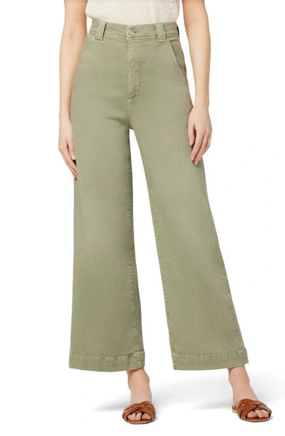 Joe's The Lucia High Waist Ankle Wide Leg Pants In Khaki Green