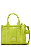 Marc Jacobs Micro The Tote Bag In Acid Lime/nickel