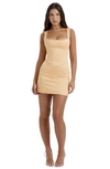 House Of Cb Enya Corset Minidress In Apricot