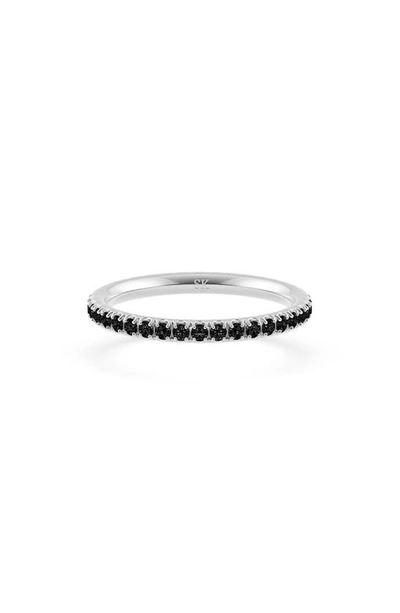 Spinelli Kilcollin Pavé Black Diamond Eternity Ring In Silver