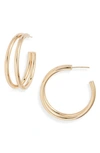 JENNIFER ZEUNER JENNIFER ZEUNER CALISTA DOUBLE HOOP EARRINGS