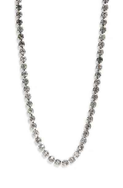 Givenchy 4g Crystal Necklace In Silvery