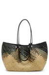 Allsaints Allington Straw Tote In Black