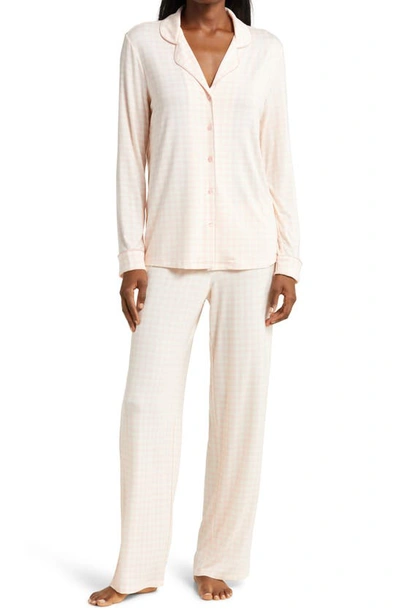 Nordstrom Moonlight Eco Pajamas In Pink Seashell Becca Gingham