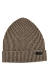 Brioni English Ribbed Beanie Hats Beige In Beige