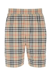 Burberry Men Embroidered Polyester Bermuda Shorts In Checked
