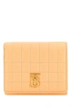 Burberry Compact Lola Wallet In Soft Leather In Orange