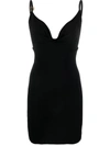 Dsquared2 Sleeveless Mini Dress With Draped Neckline In Black