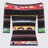 Pucci Off-the-shoulder Striped Jacquard-knit Top In Multicolour