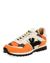 VALENTINO GARAVANI MEN'S ROCKRUNNER CAMO LEATHER SNEAKER,PROD199830011