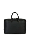 FERRAGAMO REVIVAL LEATHER LAPTOP BRIEFCASE, GRAY,PROD197330118