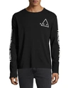 MCQ BY ALEXANDER MCQUEEN THE END LONG-SLEEVE COTTON T-SHIRT, BLACK,PROD200800106