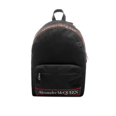 Alexander Mcqueen Logo Backpack In Black