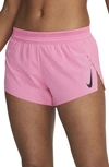 Nike Aeroswift Running Shorts In Pinksicle/ Black