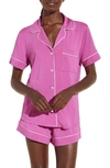 Eberjey Gisele Stretch-tencel Modal Pajama Set In Italian Rose Ivory