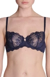 Simone Perele Karma Demi Cup Underwire Bra In Cosmic Blue