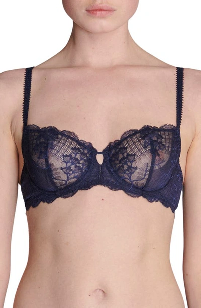 Simone Perele Karma Demi Cup Underwire Bra In Cosmic Blue