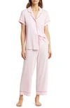 Nordstrom Moonlight Eco Crop Pajamas In Pink Daisy