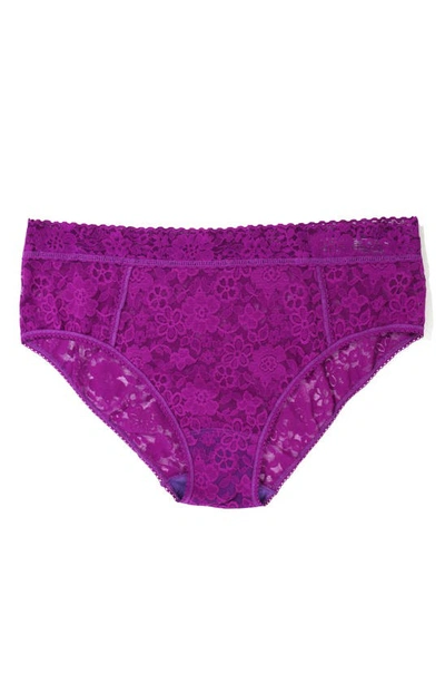 Hanky Panky Plus Daily Lace™ Cheeky Brief Aster Garland Purple In Multicolor