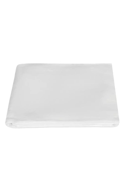 Matouk Roman Hemstitch Linen Flat Sheet In White