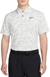 Nike Dri-fit Tour Floral Performance Golf Polo In Grey