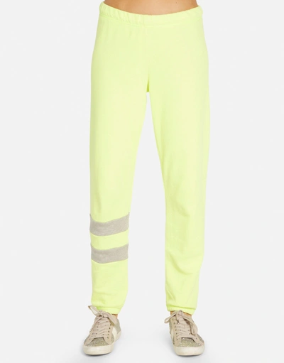 Lauren Moshi Henrietta Mels Drive-in In Neon Citrus/heather Grey