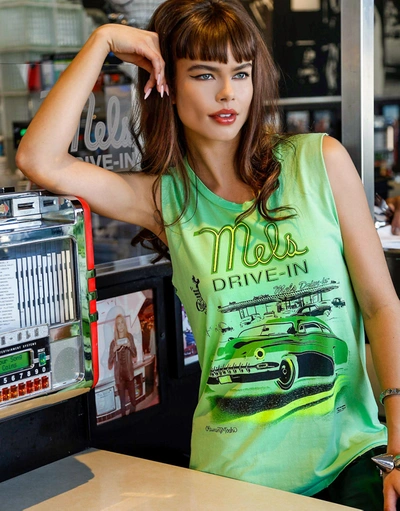 Lauren Moshi Kel Mels Drive-in In Bright Green