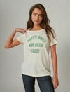 Lucky Brand Beer Again Graphic Tee In White