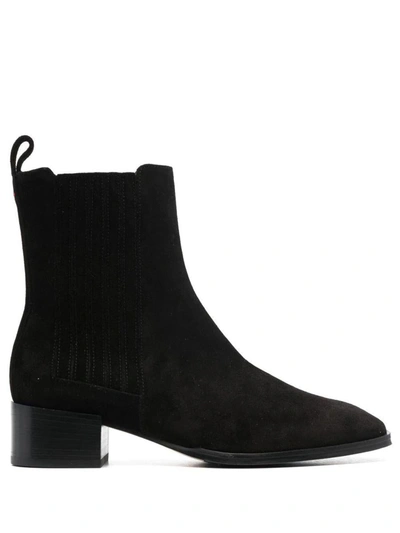 Aeyde Neil Suede Ankle Boots In Black